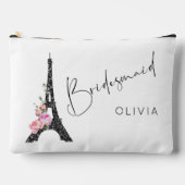 Elegant Paris Thema Eiffel Turm Bridesmaid Make-up Zubehörtasche (Vorderseite)