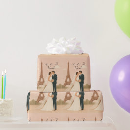 Elegant Paris Wedding Wrapping Paper – Eiffel Geschenkpapier