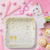 Elegant Party Glow – Modern Neon Celebration Desig Pappteller (Party)