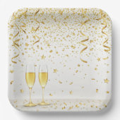 Elegant Party Glow – Modern Neon Celebration Desig Pappteller (Vorderseite)