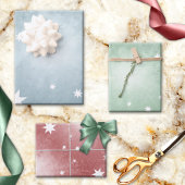 Elegant Pastel Abstract Star Pattern Christmas Geschenkpapier Set