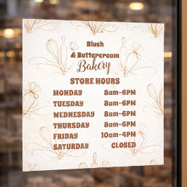 Elegant Pastel Bakery Branding Fensteraufkleber