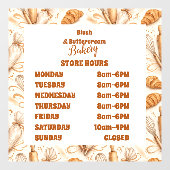 Elegant Pastel Bakery Branding Fensteraufkleber (Blatt)