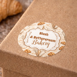 Elegant Pastel Bakery Branding Runder Aufkleber