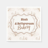 Elegant Pastel Bakery Branding Serviette (Vorderseite)