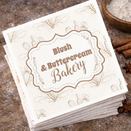 Elegant Pastel Bakery Branding Serviette