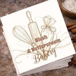 Elegant Pastel Bakery Branding Serviette