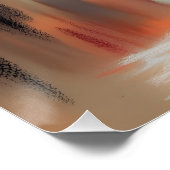 Elegant Pastel Ballerina in Red Tutu Poster (Ecke)