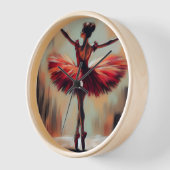 Elegant Pastel Ballerina in Red Tutu Uhr (Winkel)