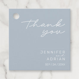 Elegant Pastel Blue Minimal Vielen Dank für Ihre H Geschenkanhänger