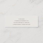 Elegant Pastel Boho Blush Blue Green Leafy Floral Mini Visitenkarte (Rückseite)