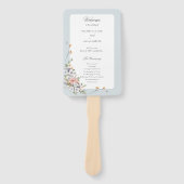 Elegant Pastel Boho Floral Calligraphy Fächer (Vorderseite)