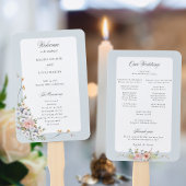 Elegant Pastel Boho Floral Calligraphy Fächer