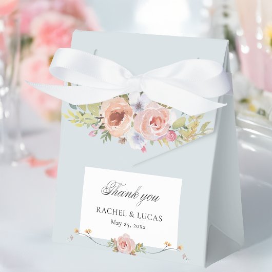 Elegant Pastel Boho Floral Calligraphy Geschenkschachtel
