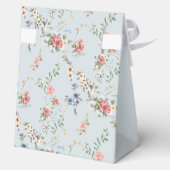 Elegant Pastel Boho Floral Calligraphy Geschenkschachtel (Rückseite)