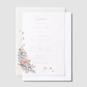 Elegant Pastel Boho Floral Calligraphy Pergament Einladungen (Versetzt)