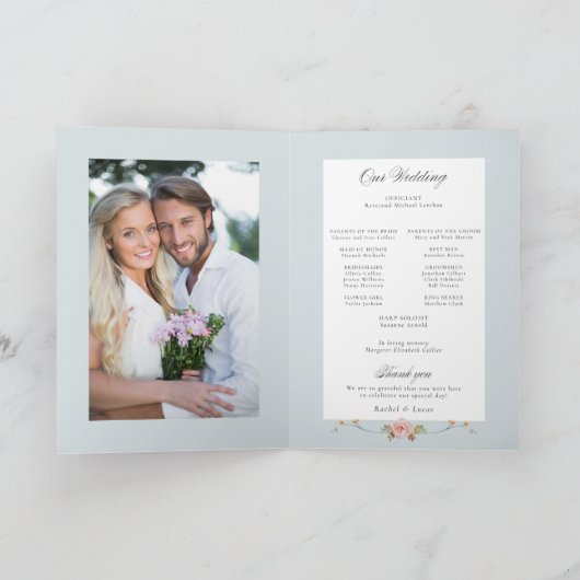 Elegant Pastel Boho Floral Calligraphy Programm (Innenseite)