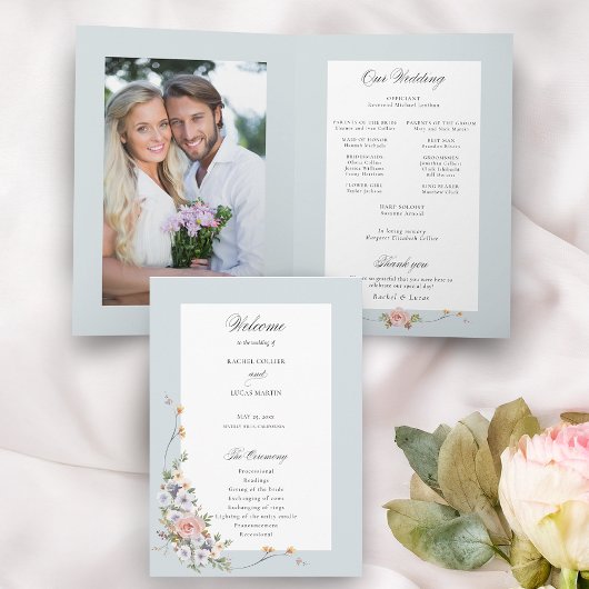 Elegant Pastel Boho Floral Calligraphy Programm