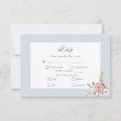 Elegant Pastel Boho Floral Calligraphy RSVP Karte (Vorderseite)