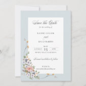 Elegant Pastel Boho Floral Calligraphy Save The Date (Vorderseite)