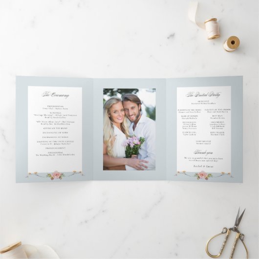 Elegant Pastel Boho Programm für Blumenkalligraphi (Innenseite)