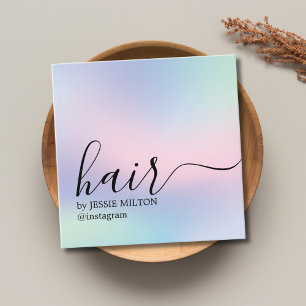Elegant Pastel Bold Friseur Quadratische Visitenkarte