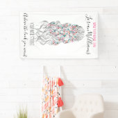 Elegant Pastel Bride Wavy Hair Styling Floral Banner (Insitu)