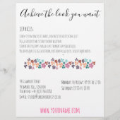 Elegant Pastel Bride Wavy Hair Styling Floral  Flyer (Hinten)