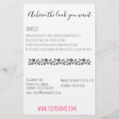 Elegant Pastel Bride Wavy Hair Styling Floral Flyer (Hinten)