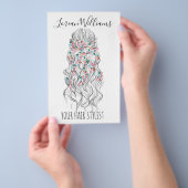 Elegant Pastel Bride Wavy Hair Styling Floral Flyer (Handgriff)