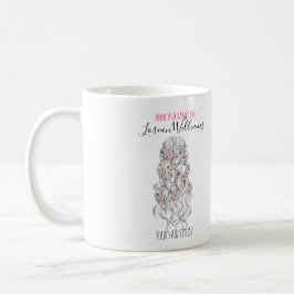 Elegant Pastel Bride Wavy Hair Styling Floral Kaffeetasse