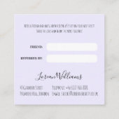 Elegant Pastel Bride Wavy Hair Styling Floral Terminkarte (Rückseite)