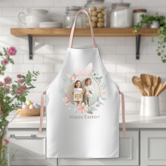 Elegant Pastel Easter Photo Apron Schürze