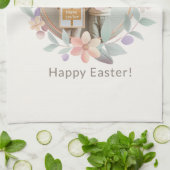 Elegant Pastel Easter Photo Kitchen Towel Geschirrtuch (Gefaltet)