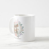 Elegant Pastel Easter Photo Mug | Bunny Frame Kaffeetasse (Vorderseite Links)