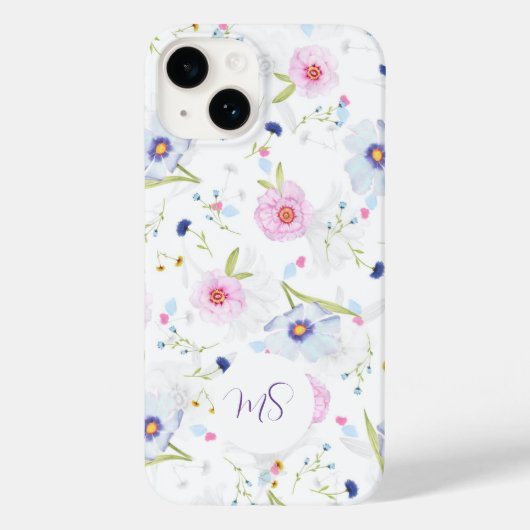 Elegant Pastel Floral Apple Samsung Handy Case (Rückseite)