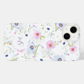 Elegant Pastel Floral Apple Samsung Handy Case (Rückseite (Horizontal))