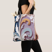 Elegant Pastel Floral Relief Pattern Tasche (Von Nahem)