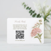 Elegant Pastel Floral Wedding RSVP Card Einladung (Stehend Vorderseite)