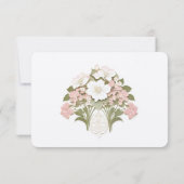 Elegant Pastel Floral Wedding RSVP Card Einladung (Rückseite)