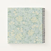 Elegant Pastel Green Jasmine Floral Pattern Notizblock (Rückseite)
