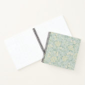 Elegant Pastel Green Jasmine Floral Pattern Notizblock (Innenseite)