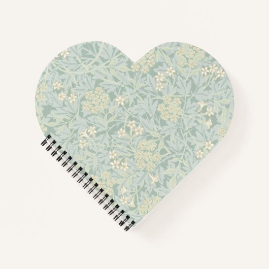 Elegant Pastel Green Jasmine Floral Pattern Notizblock (Vorderseite)