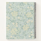 Elegant Pastel Green Jasmine Floral Pattern Notizblock (Rückseite)