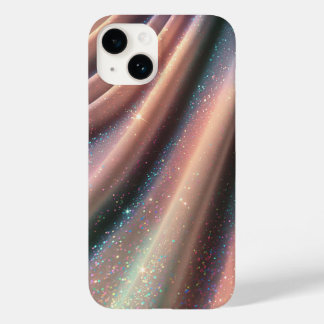 Elegant Pastel Iridescent Glitter Silk Waves Shimm Case-Mate iPhone 14 Hülle