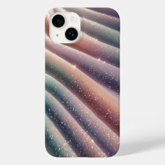 Elegant Pastel Iridescent Glitter Silk Waves Shimm Case-Mate iPhone 14 Hülle