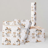 Elegant Pastel Jaguar Jungle Pattern Geschenkpapier