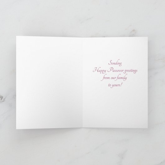 Elegant Pastel Jewish Passover Star von David Karte (Innenseite)