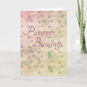 Elegant Pastel Jewish Passover Star von David Karte