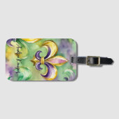 Elegant Pastel Mardi Gras Gepäckanhänger (Vorderseite (Horizontal))